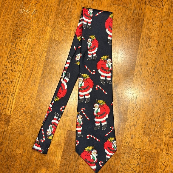Hallmark Other - Hallmark  Santa & Candy cane “yule tie greetings” tie. 57.5” long.
